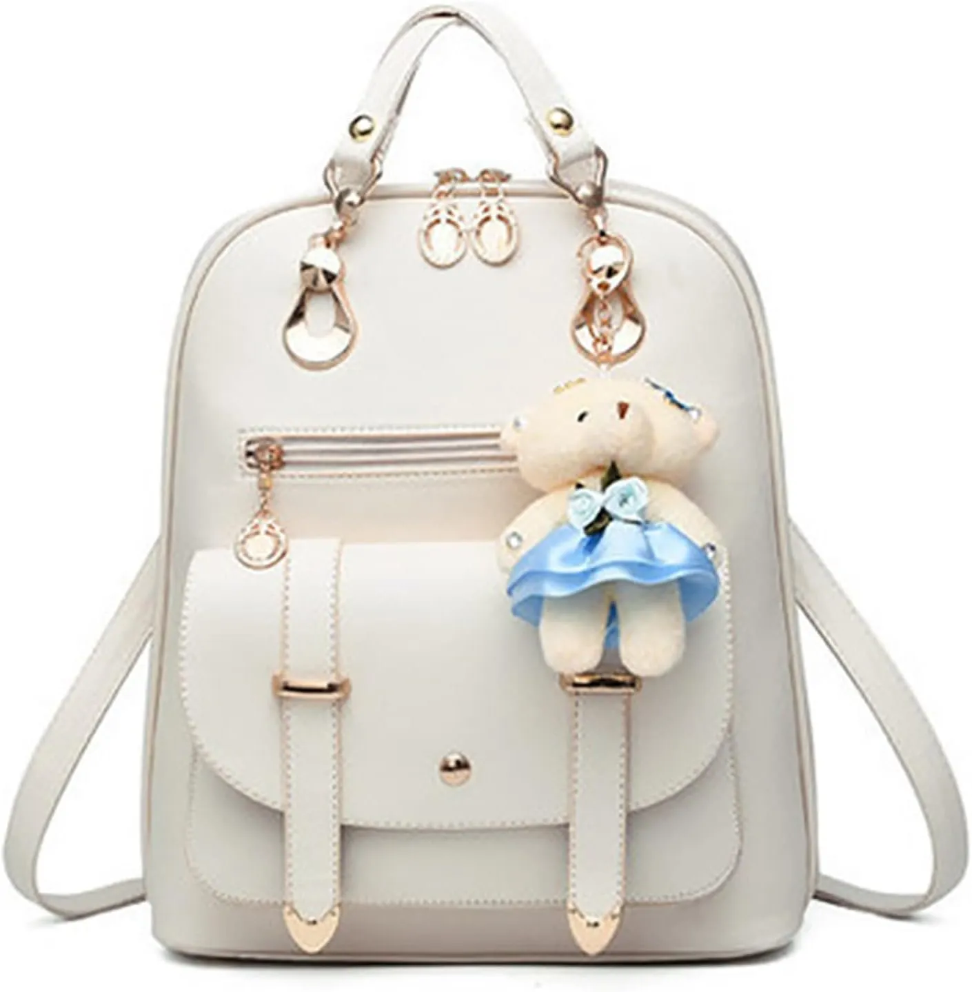 Women's Function Casual Backpack Practical Zipper Casual Purpose Tote Backpacks Day Packs Lightweight for Women
