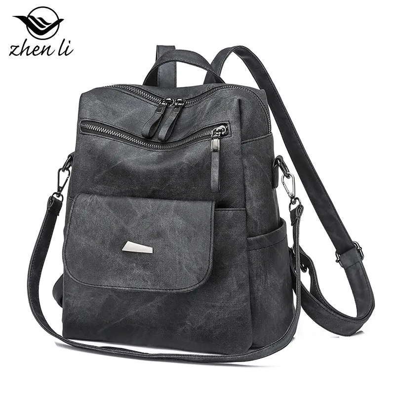 Women's Innovative Creative Large Capacity Retro Backpacks