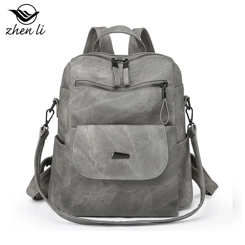 Women's Innovative Creative Large Capacity Retro Backpacks