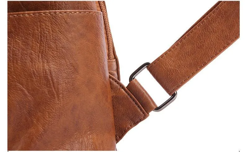Women's Leather Anti Theft Backpack