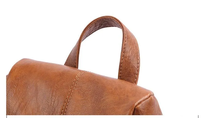 Women's Leather Anti Theft Backpack