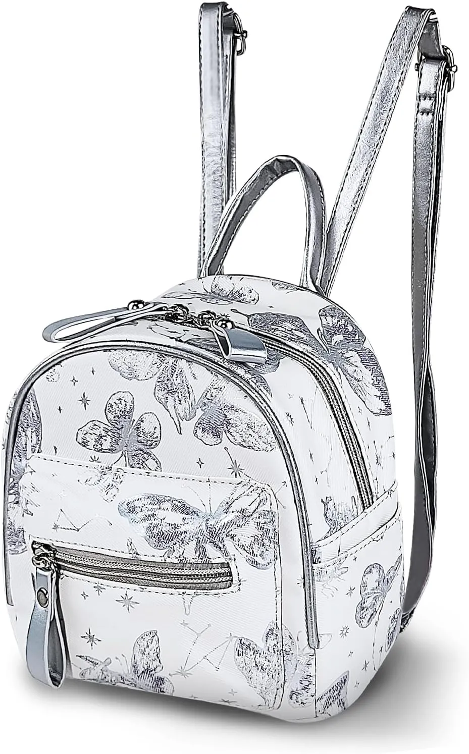 Womens Small Backpack Purse, PU Leather Backpack Handbag Small Backpacks for Women, Cute Mini Backpacks (white)