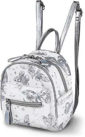 Womens Small Backpack Purse, PU Leather Backpack Handbag Small Backpacks for Women, Cute Mini Backpacks (white)