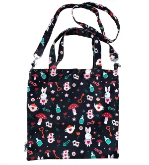 Wonderland Canvas Convertible Tote Bag