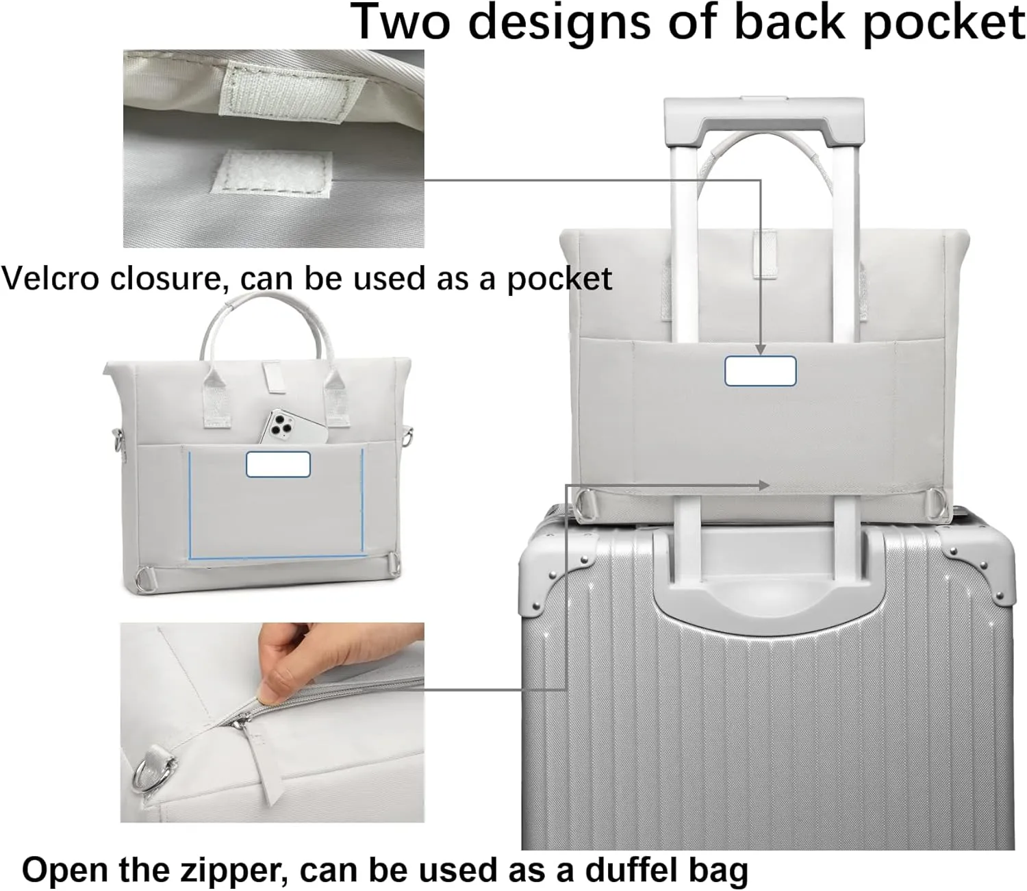 Wxnow Convertible Briefcase Backpack Messenger Laptop Bag Business Briefcase Wide Top Open Casual Bag for Travel Work College, Glacier Blue