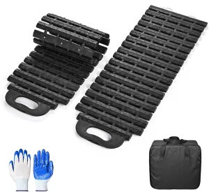 Yescom Tire Traction Mats Portable Recovery Tracks, Non-Slip Tire Grip Aid, Car Auto Escape Mat, Emergency Devices for Pickups Trucks Van Snow, Ice, Mud, Sand(2 Packs * 31.5in)