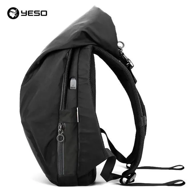 YESO Laptop Backpack Fashion Irregular Large Capacity Travel Backpack Fit 15.6 inch Water Resistant Oxford Men's Cool Backpacks