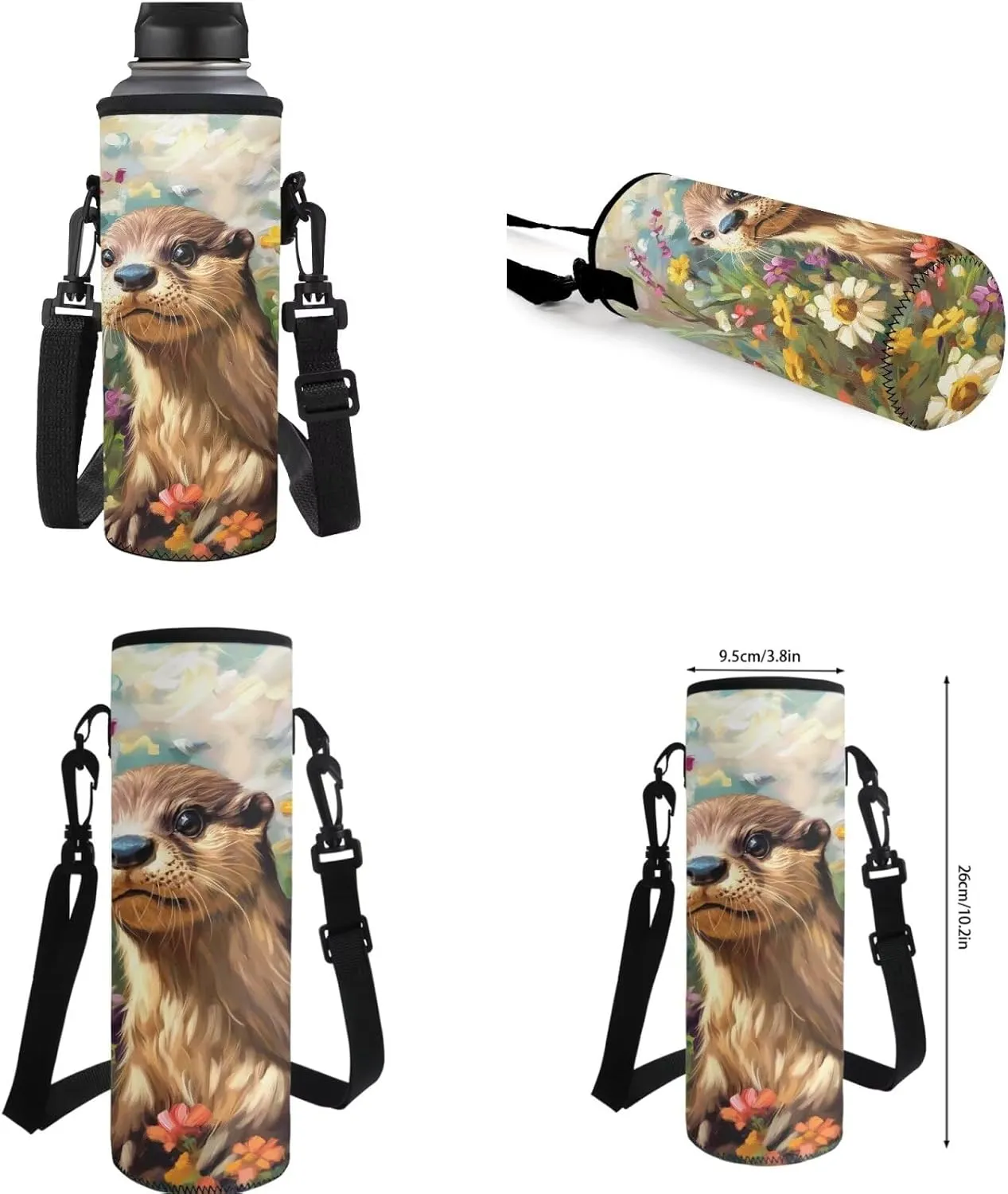 YEXIATODO Cartoon Otter Backpack and Lunch Bag Set for Girls 6Th Grade School Bags for Boys Kindergarten Elementary Backpack with Front Pocket Big Little Kid Fashion Independent Day Bookbag