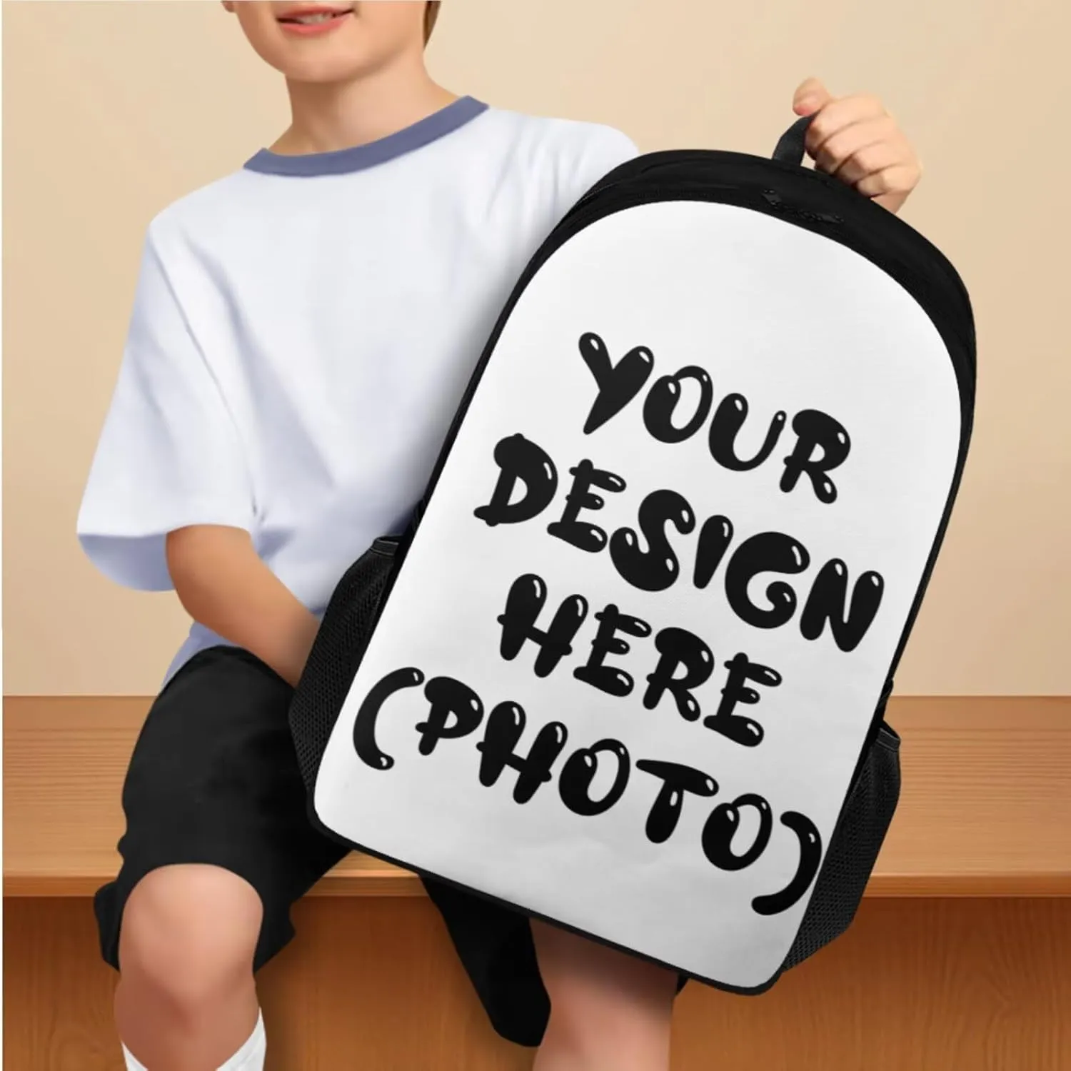 YEXIATODO Customized 4PCS Boys Backpack for School Kids Backpack for Boys with Lunch Bag Pencil Case Bottle Bag Kids Bookbag Teen Girl Backpacks for Elementary Middle High School
