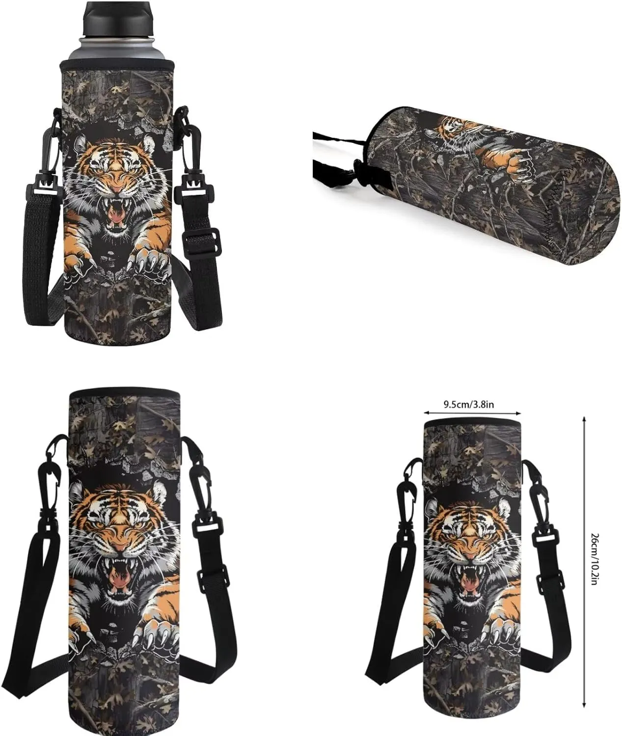 YEXIATODO Little Kids Back To School Backpacks for Boys Teens Cave Tiger Bookbags 5Th Grade Student Large Capacity Backpack Primary Middle 17 Inch School Bag with Lunch Box & Pencil Case