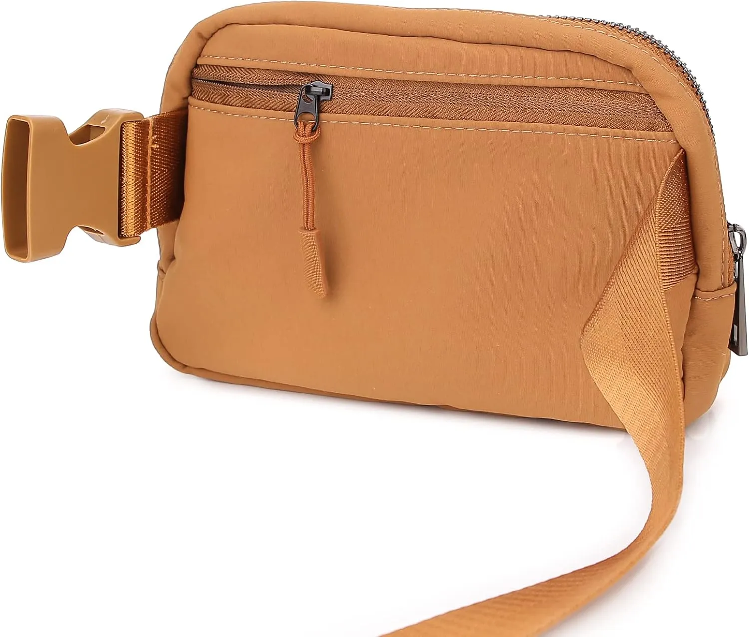ZOPPEN Fanny Packs for Women Mini Belt Bag, Small Waist Bag Water Proof Fanny Pack Crossbody with Adjustable Strap, Everywhere Belt Bag Dupes for Travel Running Hike Work Out, Brown